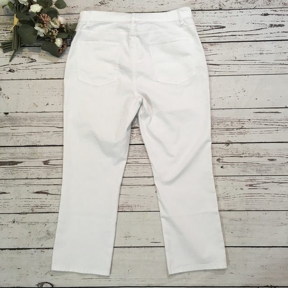 Eileen Fisher ankle boot white denim jeans NWT - Picture 6 of 6